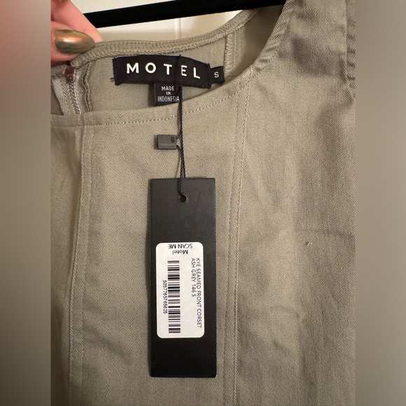 NWT Motel Rocks Kye Corset Top In Ash Grey - Picture 7 of 8